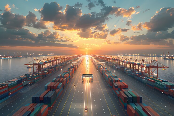 logistics means transport together with technological futuristic holograms 23 2151662950